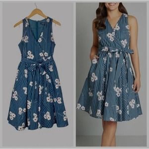 Modcloth Instant‎ Energy Faux Wrap Midi Dress Size 6 NWT